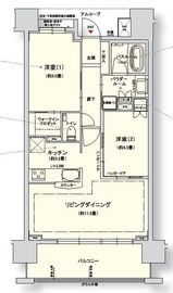 グローベル ザ・スクエア東高円寺 4階 間取り図