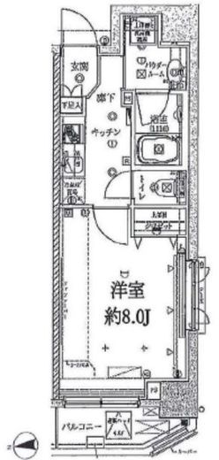 クレイシア神楽坂 7階 間取り図