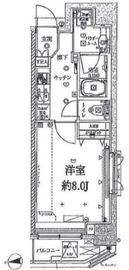 クレイシア神楽坂 7階 間取り図