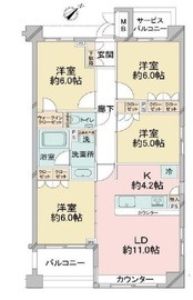 プレミスト浜田山 3階 間取り図