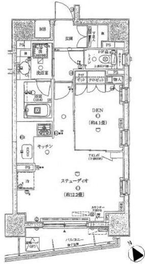 ファミール浅草シティウエスト 4階 間取り図