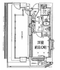 クレイシア神楽坂 8階 間取り図