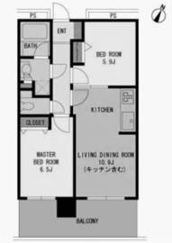 プラザタワー勝どき 2206 間取り図