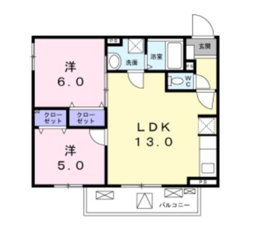 カルム中目黒 301 間取り図