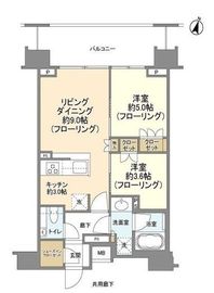 クレヴィア新宿若松町 13階 間取り図