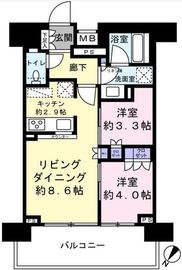 クレヴィア新宿若松町 11階 間取り図