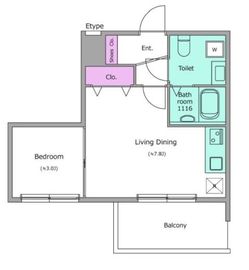 コルティーレ上北沢 303 間取り図