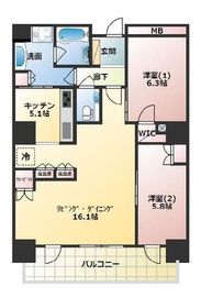 ステーションツインタワーズ糀谷フロントウエスト 3階 間取り図