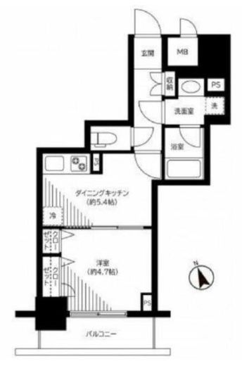 銀座レジデンス伍番館 405 間取り図