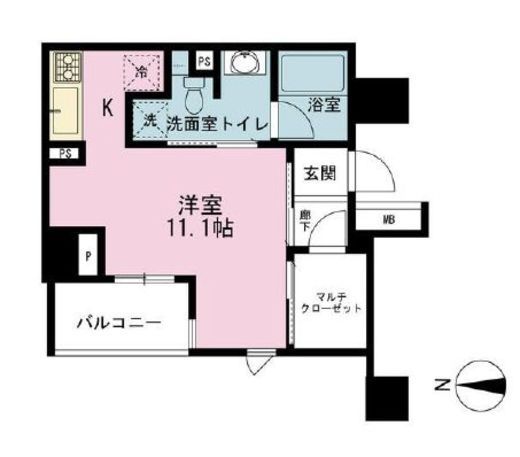 ブランズ神楽坂 5階 間取り図