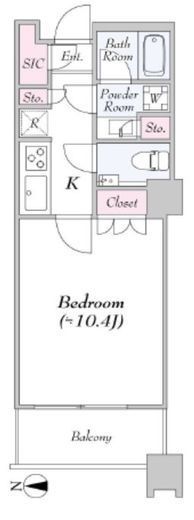 アトラスタワー茗荷谷 4階 間取り図