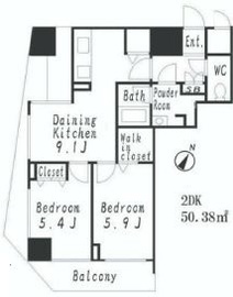 銀座レジデンス伍番館 606 間取り図