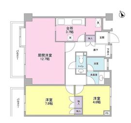 京西上目黒ガーデン 206 間取り図