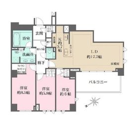 ザ・パークハウス御苑内藤町 4階 間取り図