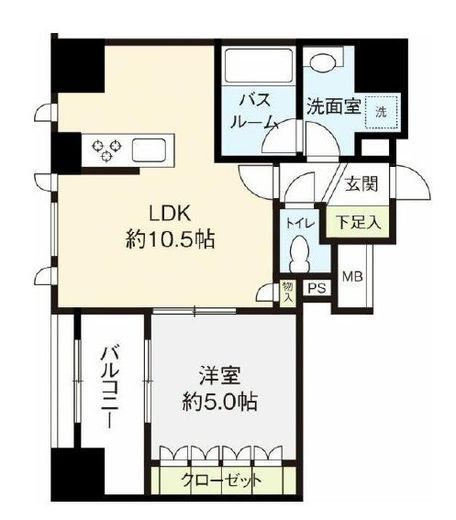 オープンレジデンシア築地 4階 間取り図