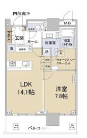 ブランズタワー豊洲 45階 間取り図