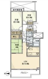 ディアナコート祐天寺 4階 間取り図