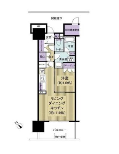 東京ミッドベイ勝どき 6階 間取り図