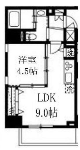 プレジール神宮前 206 間取り図