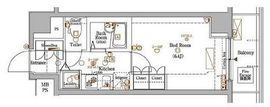 アクサス新宿タワーズイースト 7階 間取り図