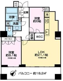 プラウドタワー高輪台 23階 間取り図