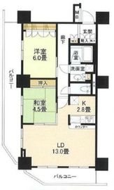 グローリオタワー巣鴨 4階 間取り図