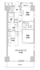 アウルコート南池袋 701 間取り図