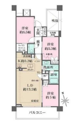 ザ・パークハウス荻窪大田黒公園 4階 間取り図