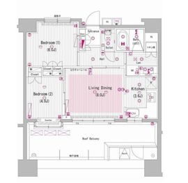 グランド・ガーラ代々木参宮橋 13階 間取り図