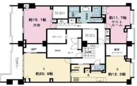 パークハウス六本木麻布三河台 7階 間取り図