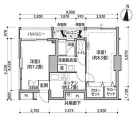 東雲キャナルコートCODAN 11-716 間取り図