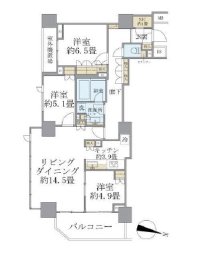ウェリス上野池之端 7階 間取り図