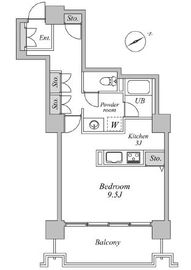 六本木ビュータワー 16階 間取り図