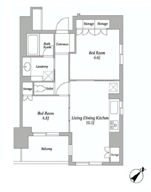HF若松河田レジデンス 1203 間取り図