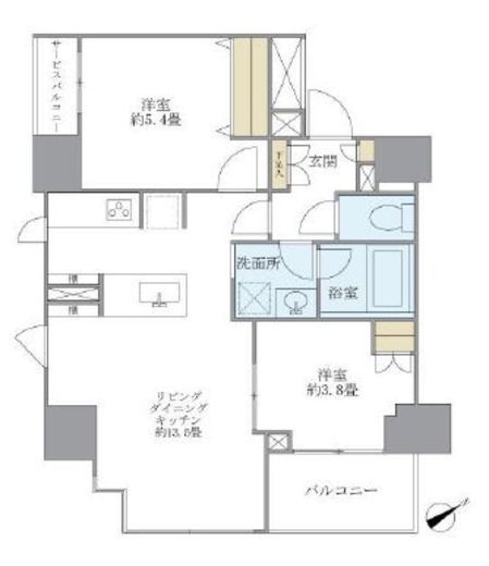 ブリリア日本橋茅場町 6階 間取り図