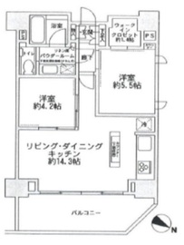 パークリュクス東麻布mono 11階 間取り図