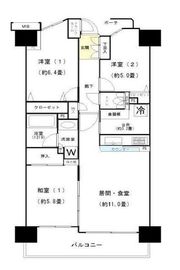 オーベル月島リバージュグラン 5階 間取り図