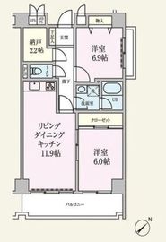 ボヌール東池袋 901 間取り図