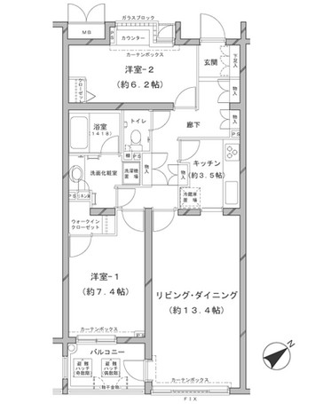 MFPRコート代官山 214 間取り図