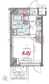 コンシェリア大森山王クロッシア 804 間取り図