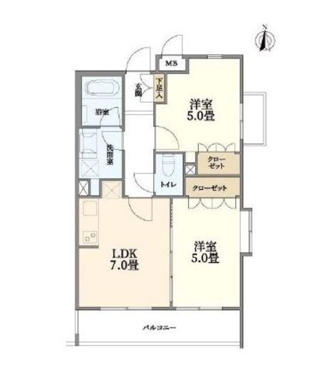 プラムガーデン関根 303 間取り図