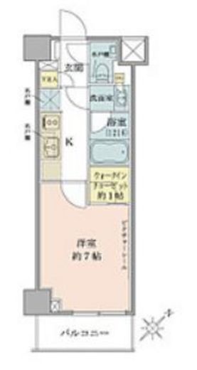 ザ・パークワンズ目黒不動前 4階 間取り図