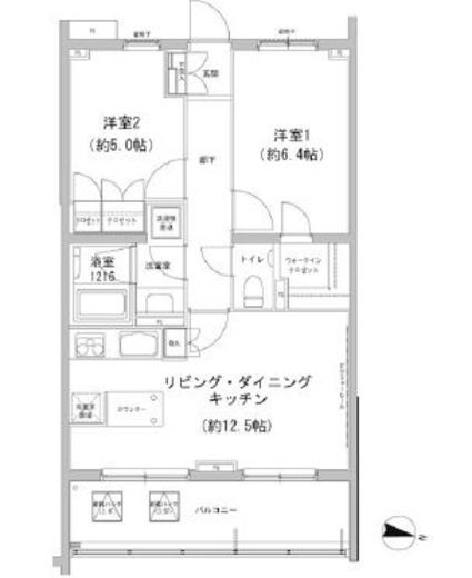 ヒューリックコート雪が谷 415 間取り図