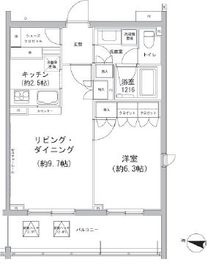 ヒューリックコート雪が谷 407 間取り図