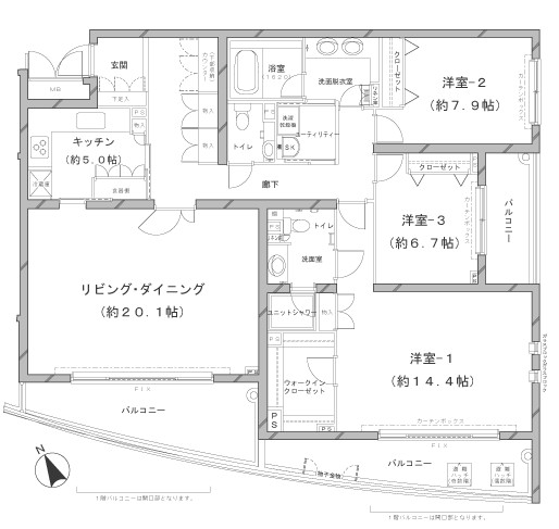 MFPRコート代官山 409 間取り図