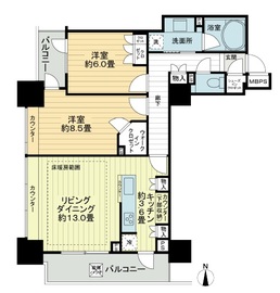 ライオンズ四谷タワーゲート 3階 間取り図