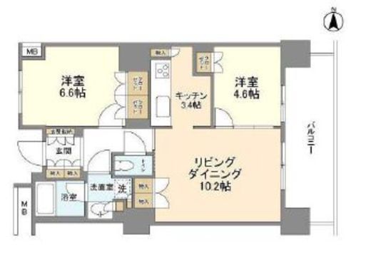 豊洲シエルタワー 18階 間取り図