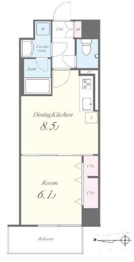 N residence SUMIYOSHI (エヌレジデンススミヨシ) 508 間取り図