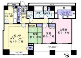 目白プレイスタワー 20階 間取り図