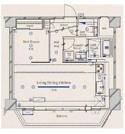 ラ・アトレ御苑内藤町グランガーデン 1階 間取り図